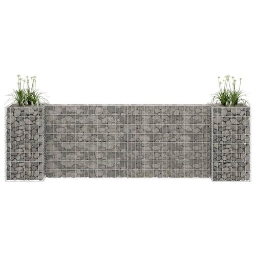 H-formet gabion-plantekasse 260x40x80 cm stål