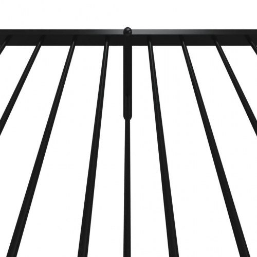 Sengeramme i metal med gavl og fodgærde 90x200 cm - sort