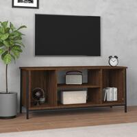 Tv-bord 102x35x45 cm konstrueret træ brun egetræsfarve