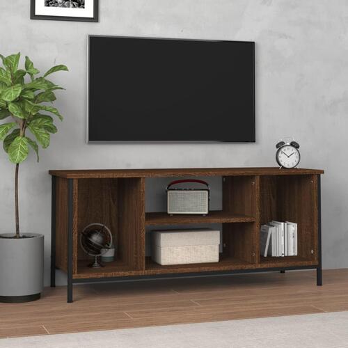 Tv-bord 102x35x45 cm konstrueret træ brun egetræsfarve