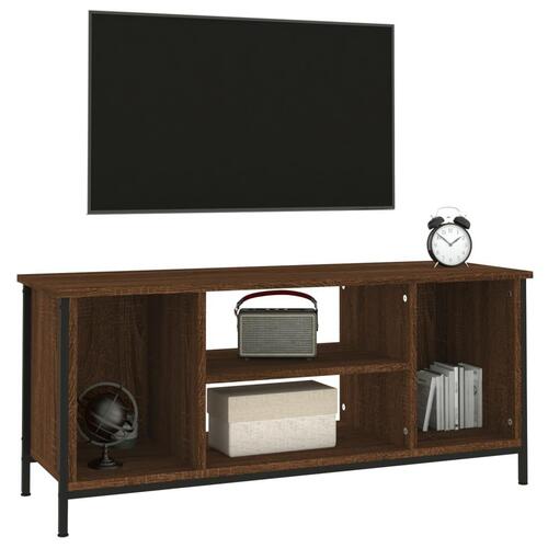 Tv-bord 102x35x45 cm konstrueret træ brun egetræsfarve