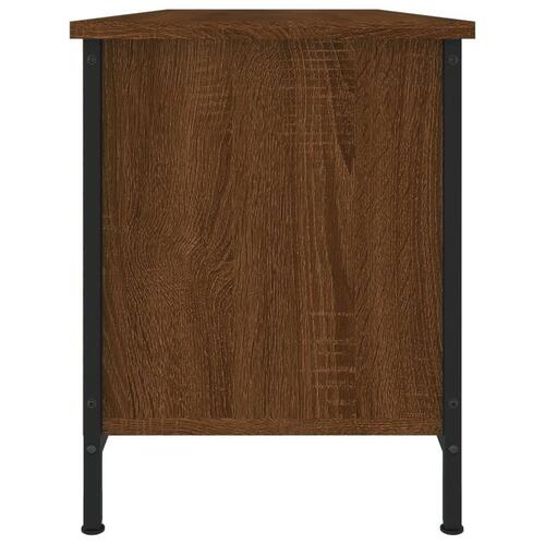 Tv-bord 102x35x45 cm konstrueret træ brun egetræsfarve