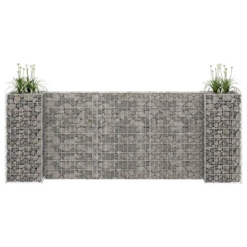 H-formet gabion-plantekasse 260x40x100 cm stål