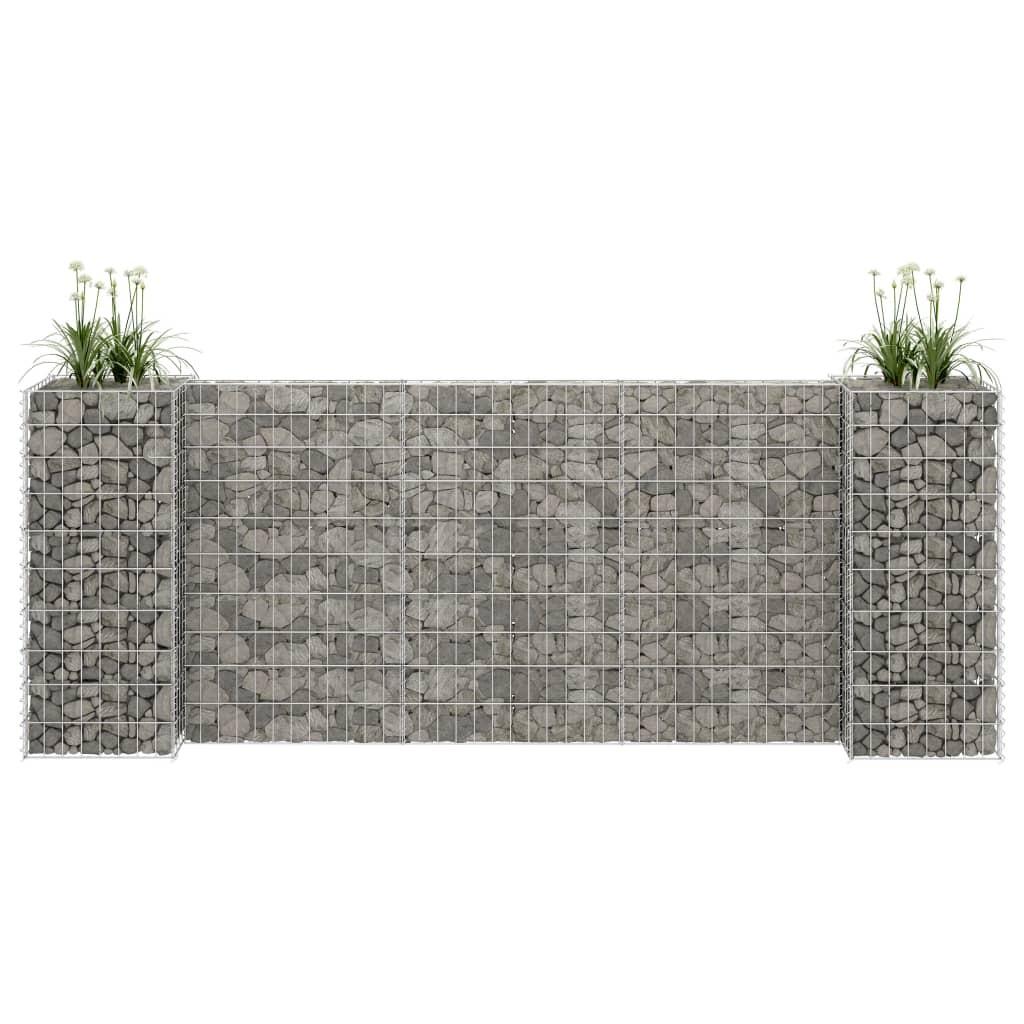 H-formet gabion-plantekasse 260x40x100 cm stål
