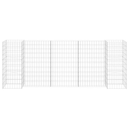 H-formet gabion-plantekasse 260x40x100 cm stål