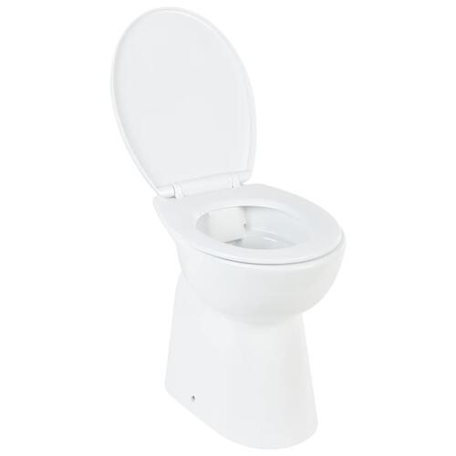 Højt toilet uden kant soft close 7 cm højere keramik hvid