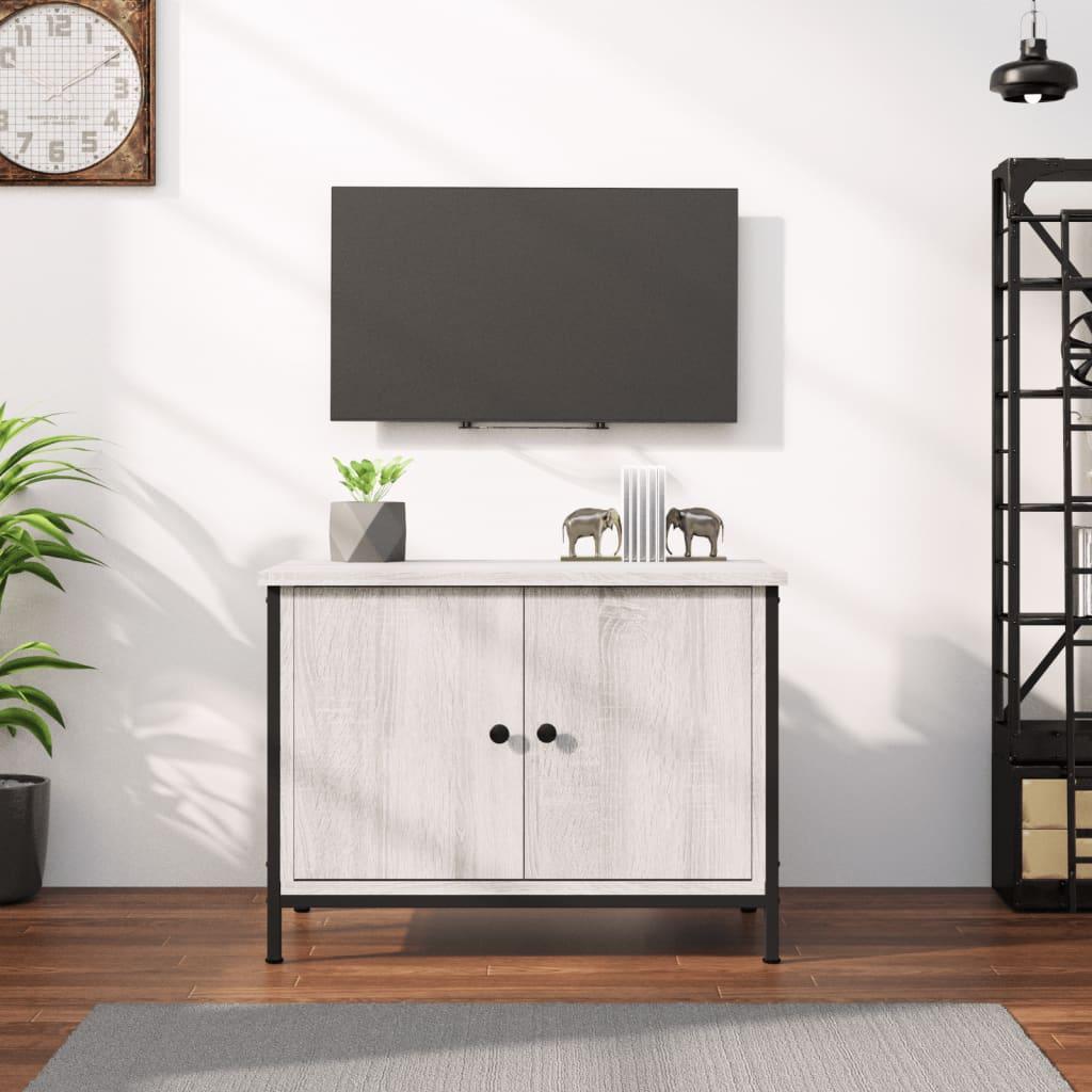 Tv-bord med låger 60x35x45 cm konstrueret træ grå sonoma-eg