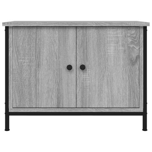 Tv-bord med låger 60x35x45 cm konstrueret træ grå sonoma-eg