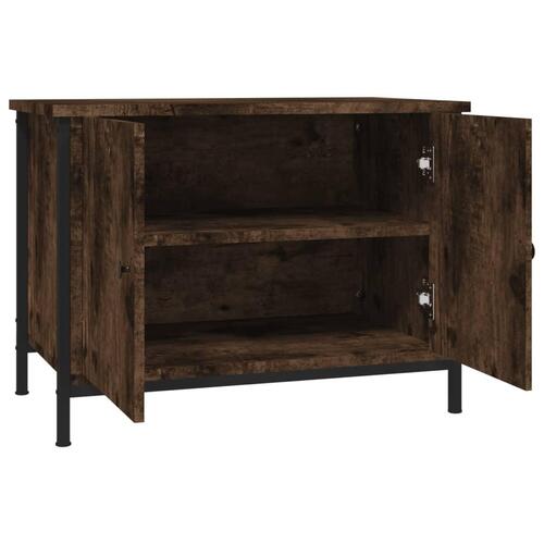 Tv-bord m. låger 60x35x45 cm konstrueret træ røget egetræsfarve