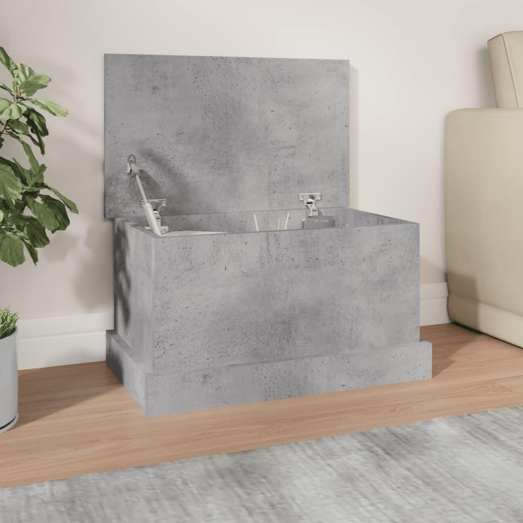 Opbevaringskasse 50x30x28 cm konstrueret træ betongrå