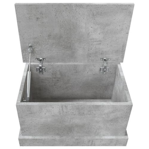 Opbevaringskasse 50x30x28 cm konstrueret træ betongrå