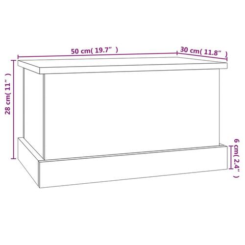 Opbevaringskasse 50x30x28 cm konstrueret træ betongrå
