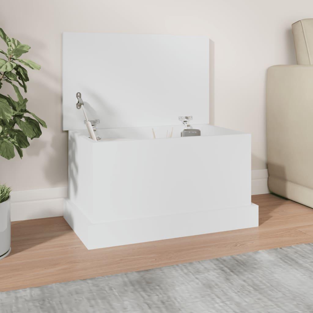 Opbevaringskasse 50x30x28 cm konstrueret træ hvid