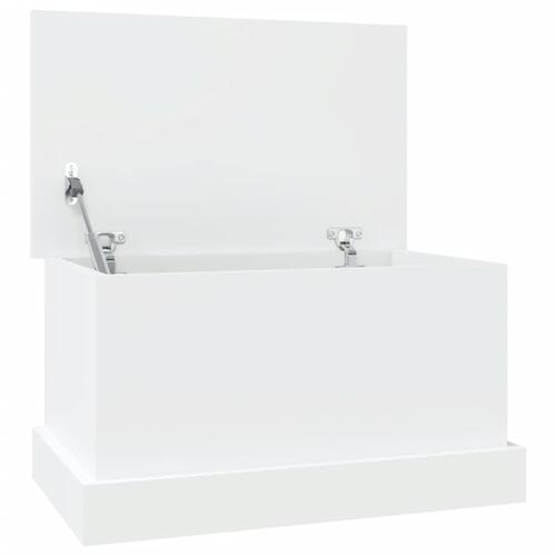 Opbevaringskasse 50x30x28 cm konstrueret træ hvid