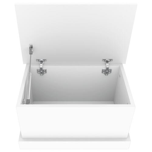 Opbevaringskasse 50x30x28 cm konstrueret træ hvid