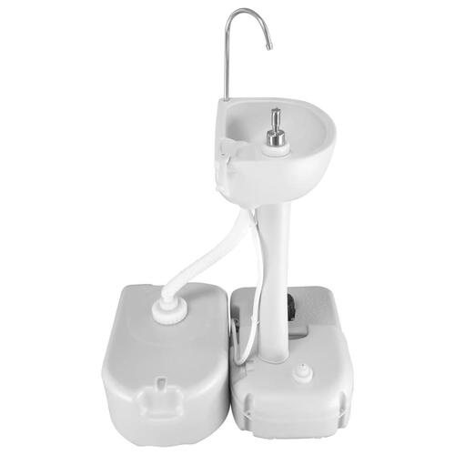 Bærbar vandtank med adapter 24 l grå