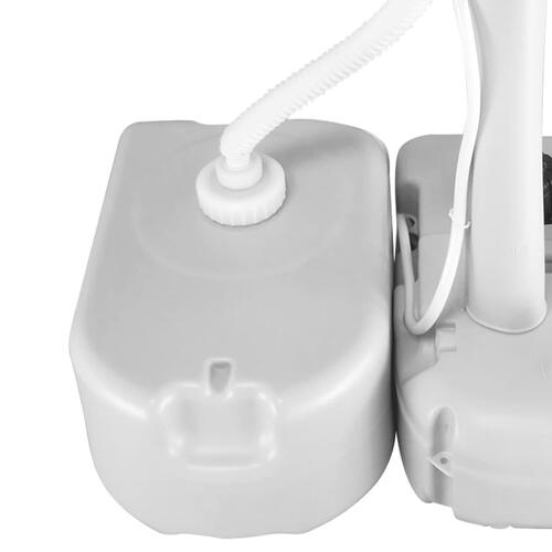 Bærbar vandtank med adapter 24 l grå