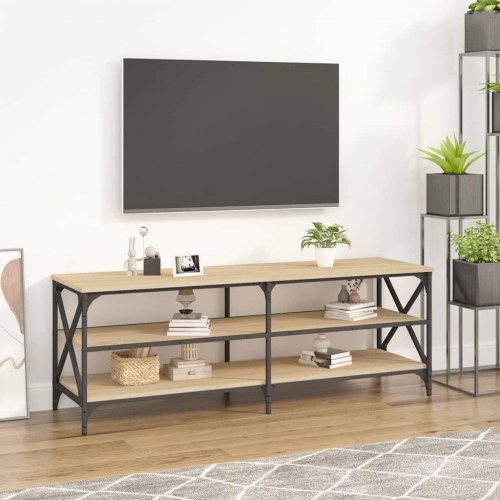 Tv-bord 140x40x50 cm konstrueret træ sonoma-eg