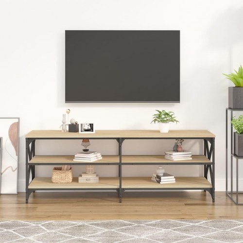 Tv-bord 140x40x50 cm konstrueret træ sonoma-eg