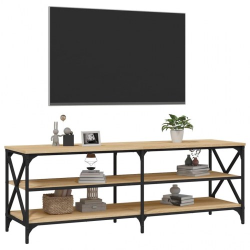 Tv-bord 140x40x50 cm konstrueret træ sonoma-eg