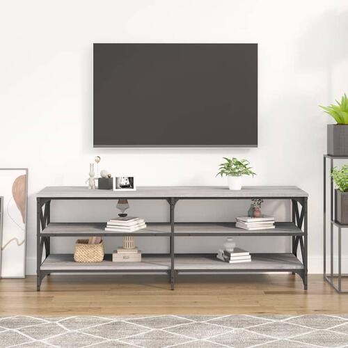 Tv-bord 140x40x50 cm konstrueret træ grå sonoma-eg