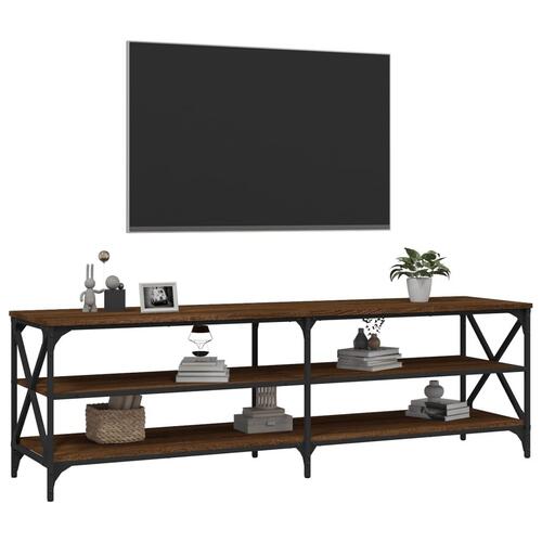 Tv-bord 160x40x50 cm konstrueret træ brun egetræsfarve