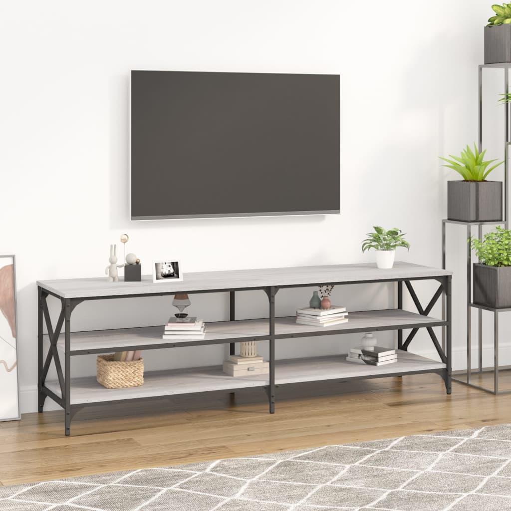 Tv-bord 160x40x50 cm konstrueret træ grå sonoma-eg