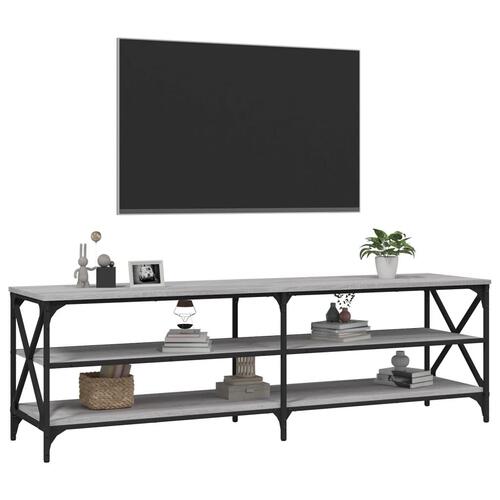 Tv-bord 160x40x50 cm konstrueret træ grå sonoma-eg