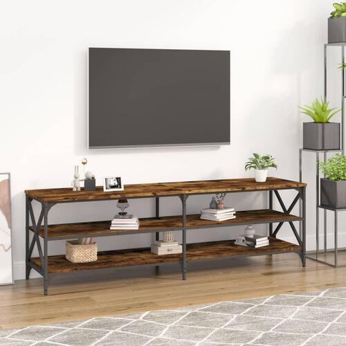 Tv-bord 160x40x50 cm konstrueret træ røget egetræsfarve