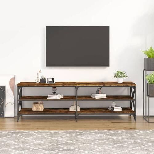 Tv-bord 160x40x50 cm konstrueret træ røget egetræsfarve