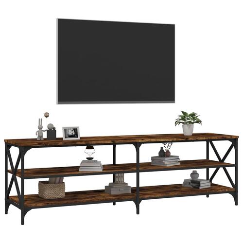 Tv-bord 160x40x50 cm konstrueret træ røget egetræsfarve