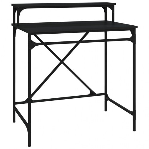 Skrivebord i sort konstrueret træ og jern - 80 × 50 × 90 cm