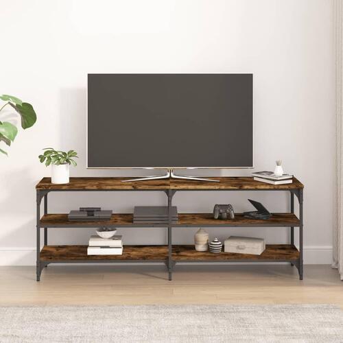 Tv-bord 140x30x50 cm konstrueret træ røget egetræsfarve