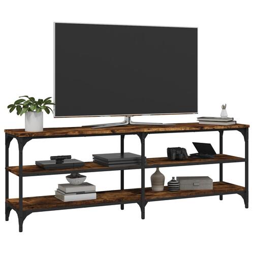Tv-bord 140x30x50 cm konstrueret træ røget egetræsfarve