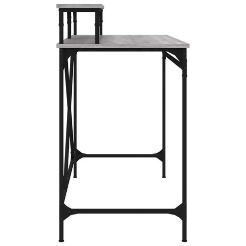 Skrivebord 100x50x90 cm konstrueret træ og jern grå sonoma-eg