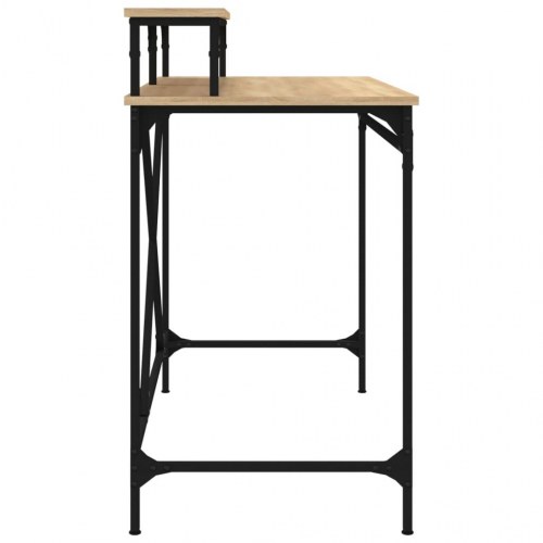 Skrivebord 100×50×90 cm i konstrueret træ og jern - sonoma-eg, industrielt design