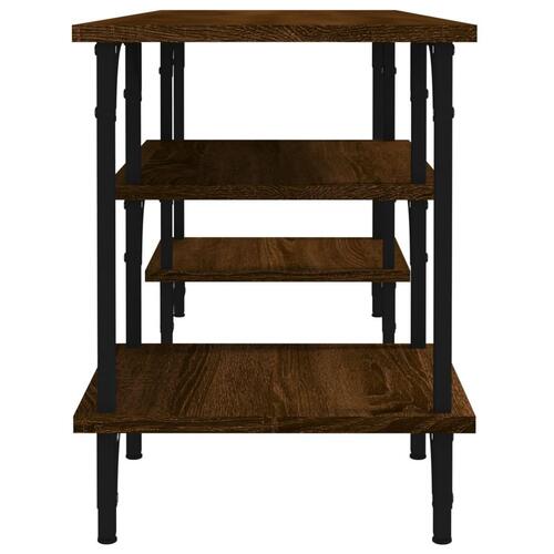 Tv-bord 102x35x45,5 cm konstrueret træ brun egetræsfarve