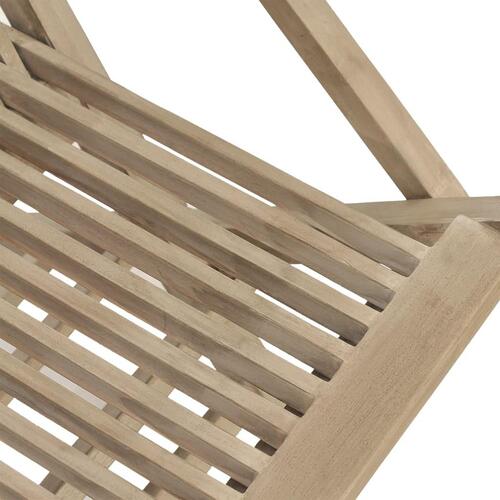 Havestole 4 stk. 56x61x89 cm foldbare massivt teaktræ grå