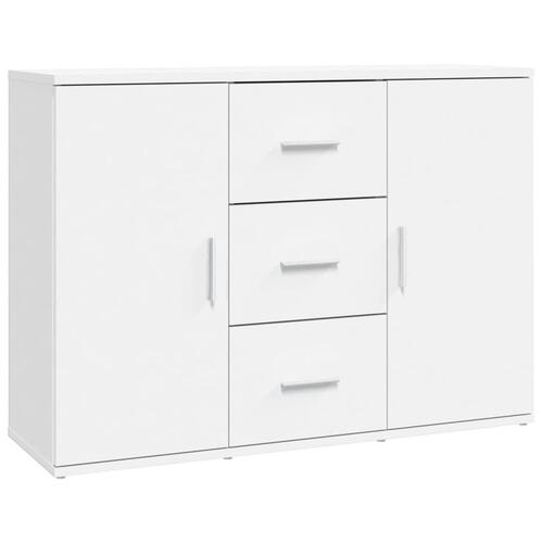 Skænk 91x29,5x65 cm konstrueret træ hvid