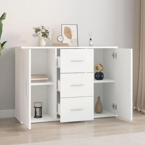 Skænk 91x29,5x65 cm konstrueret træ hvid