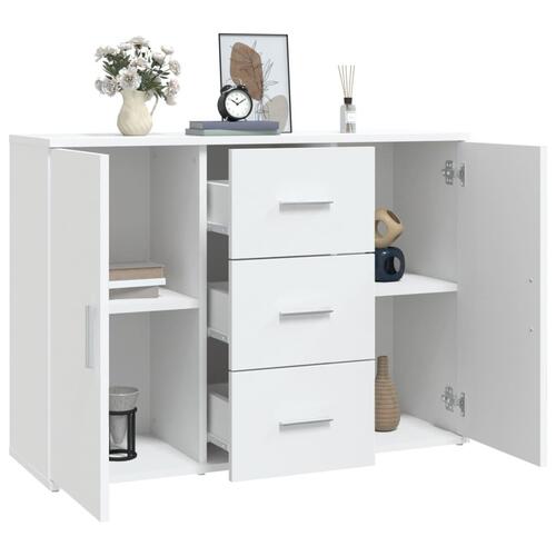 Skænk 91x29,5x65 cm konstrueret træ hvid