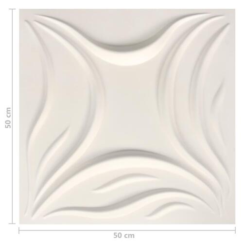 Vægpaneler 24 stk. 3D 0,5x0,5 m 6 m²