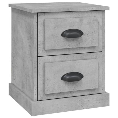 Sengebord 39x39x47,5 cm konstrueret træ betongrå