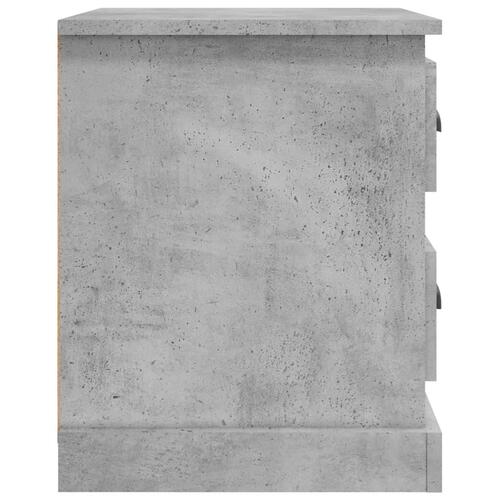 Sengebord 39x39x47,5 cm konstrueret træ betongrå