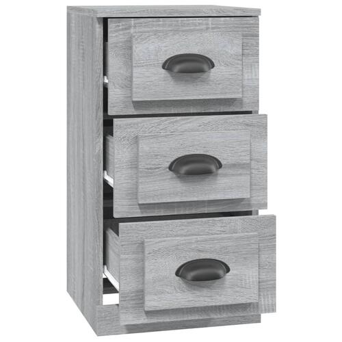 Skænk 36x35,5x67,5 cm konstrueret træ grå sonoma-eg