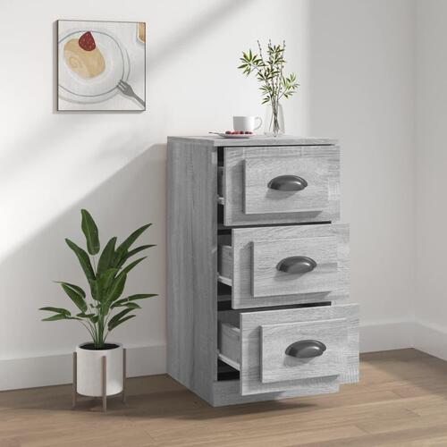 Skænk 36x35,5x67,5 cm konstrueret træ grå sonoma-eg