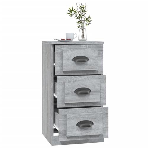 Skænk 36x35,5x67,5 cm konstrueret træ grå sonoma-eg