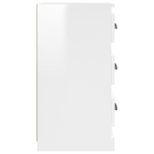 Skænk 36x35,5x67,5 cm konstrueret træ hvid højglans