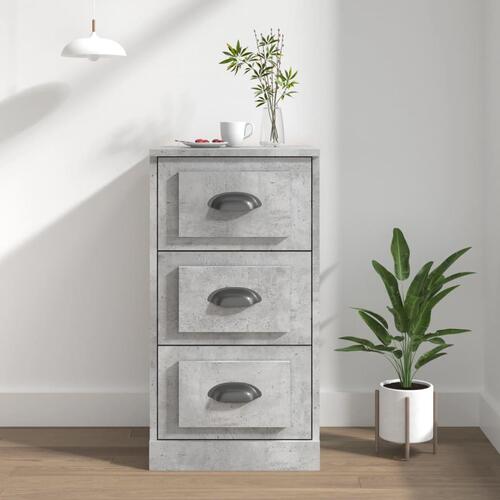 Skænk 36x35,5x67,5 cm konstrueret træ betongrå