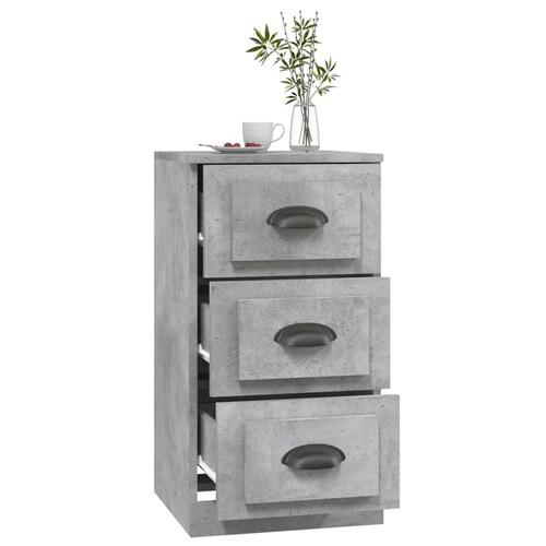 Skænk 36x35,5x67,5 cm konstrueret træ betongrå